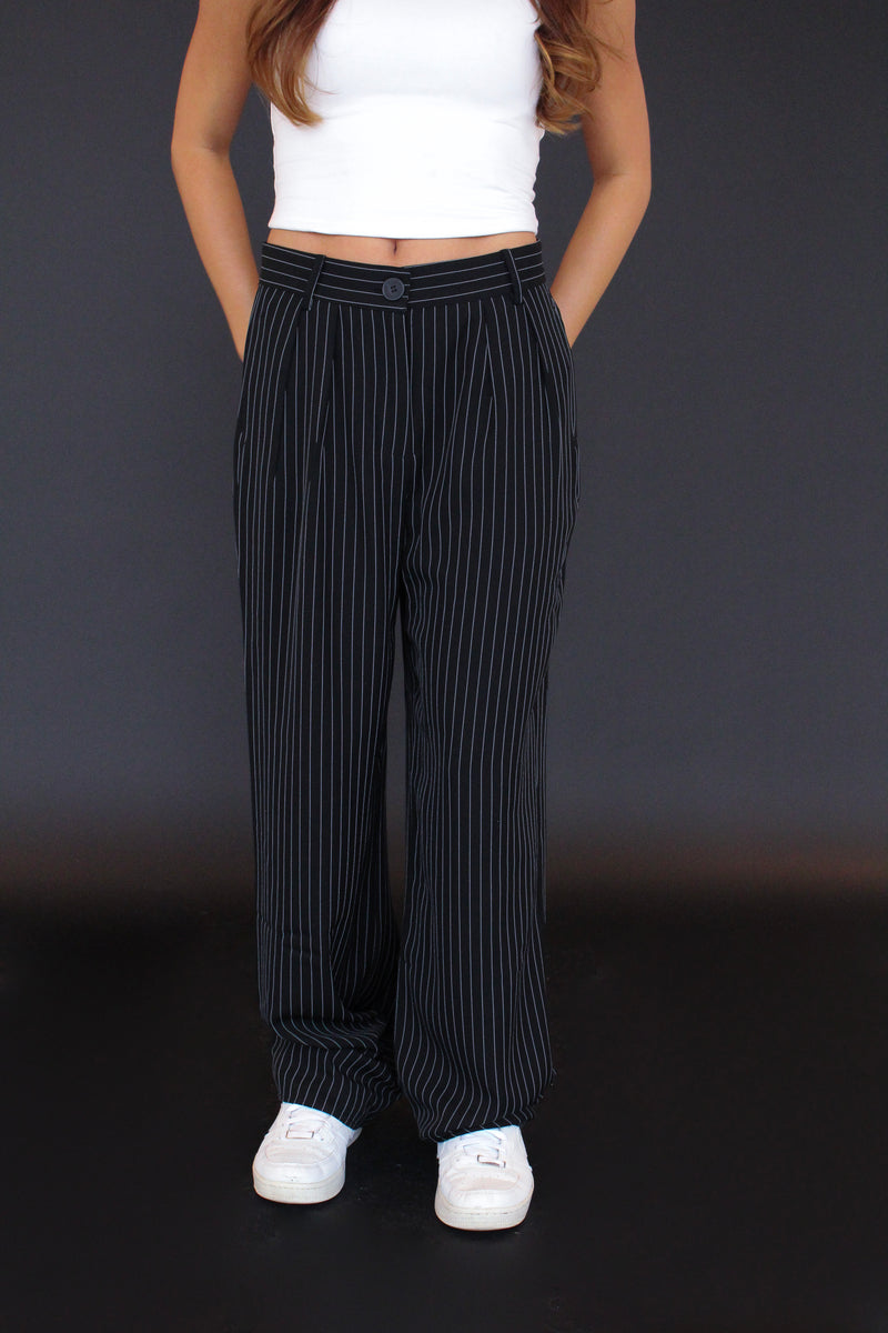 Stripe Pleated Pant