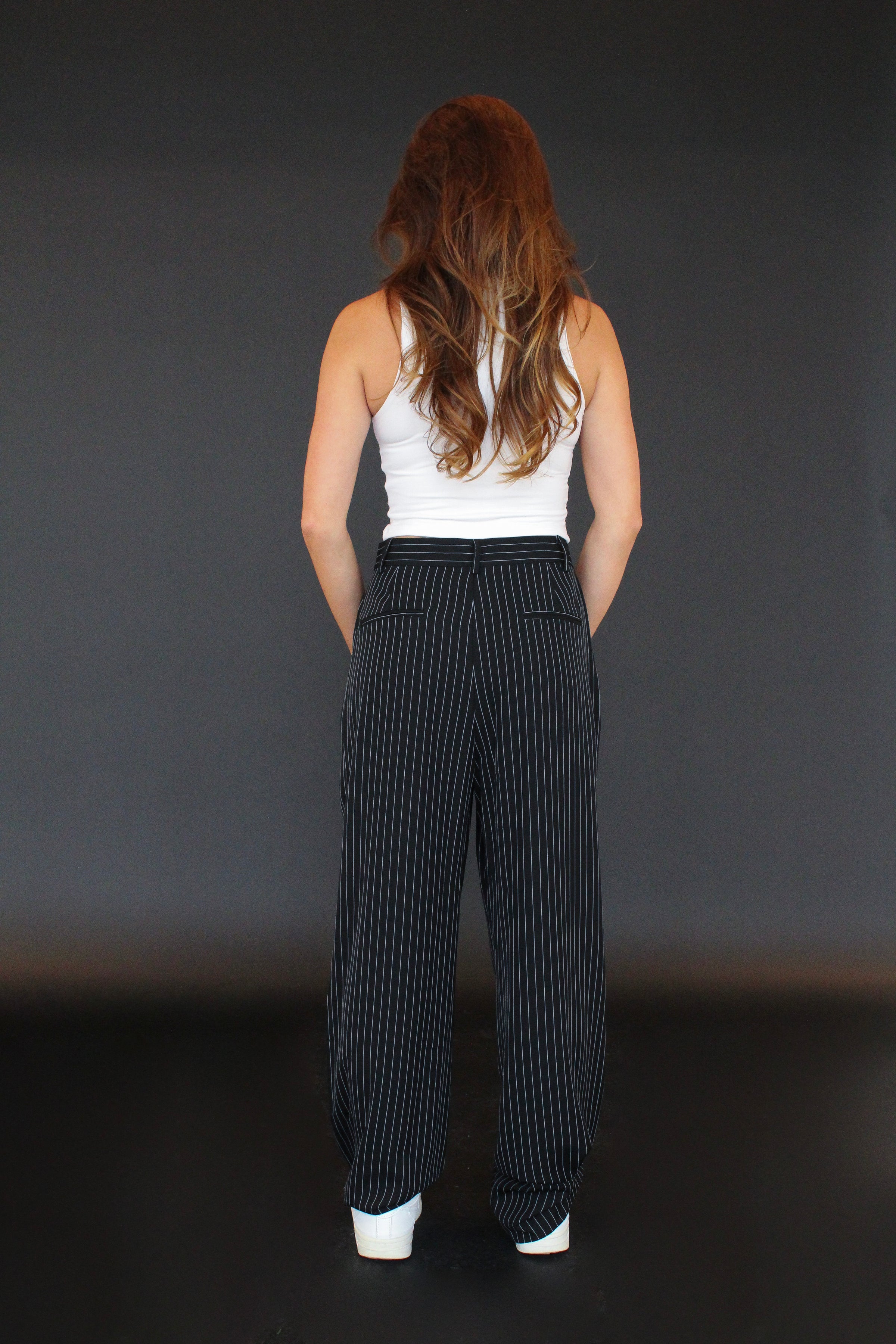 Stripe Pleated Pant