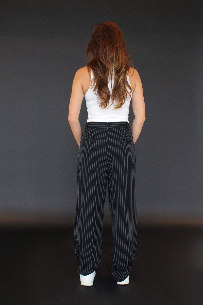 Stripe Pleated Pant