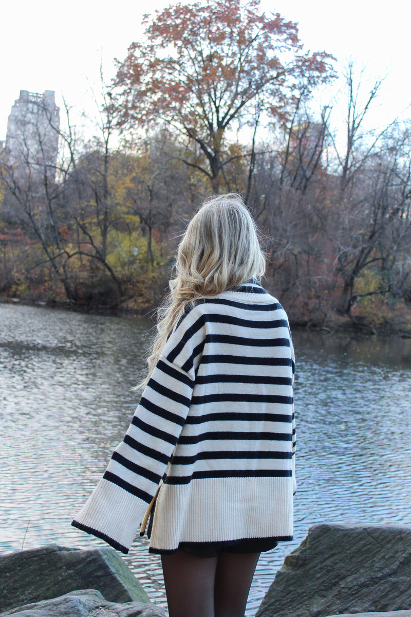 Blair Stripe Turtleneck Sweater