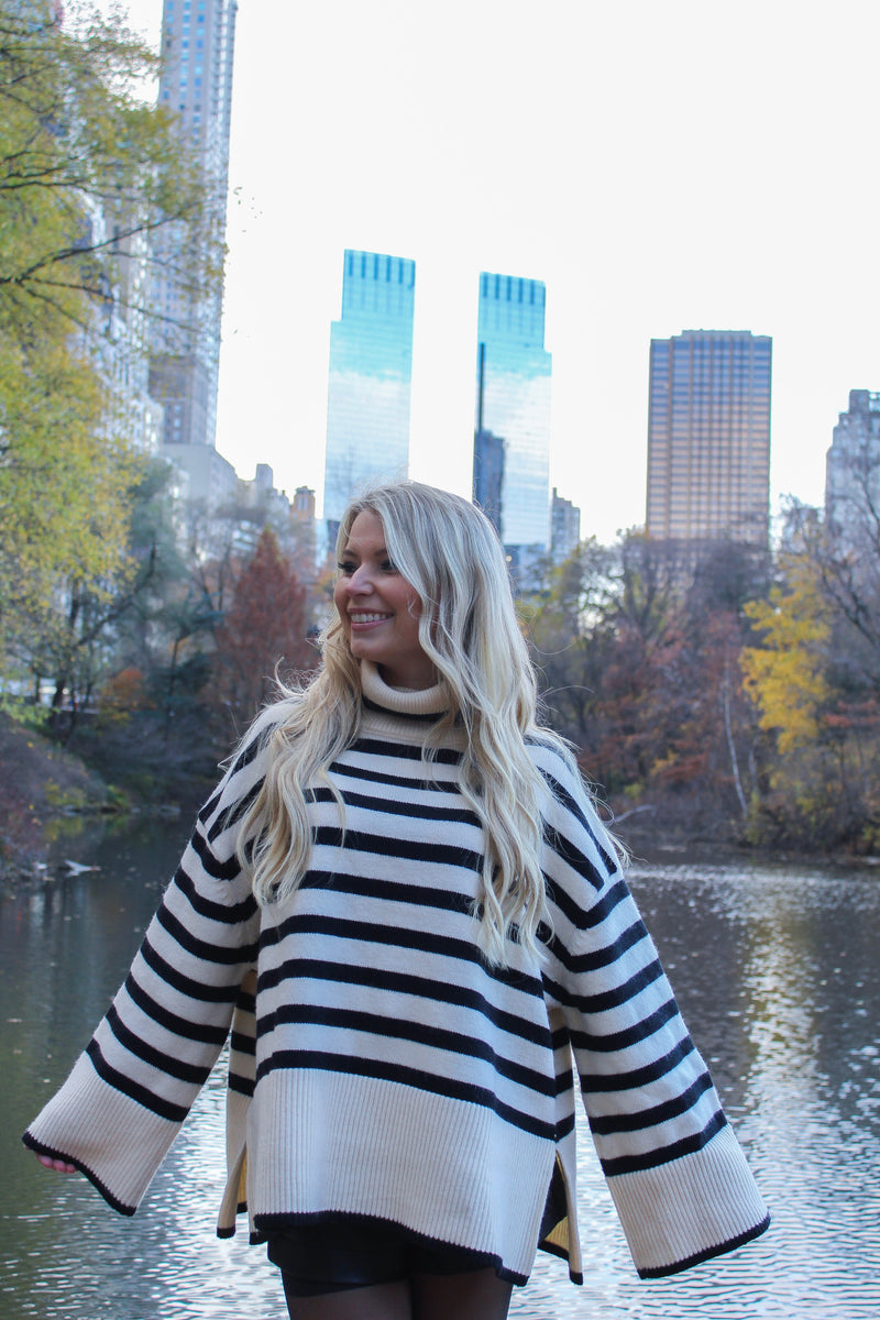 Blair Stripe Turtleneck Sweater