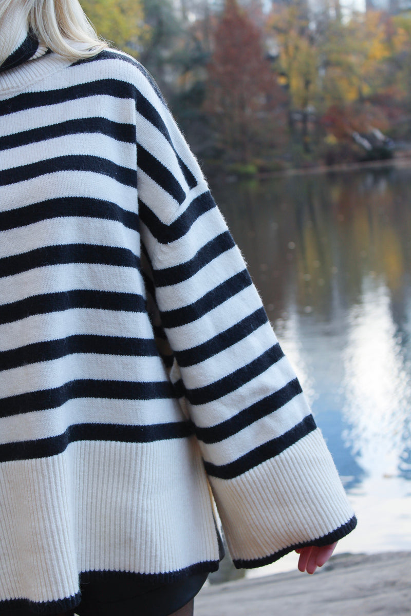 Blair Stripe Turtleneck Sweater